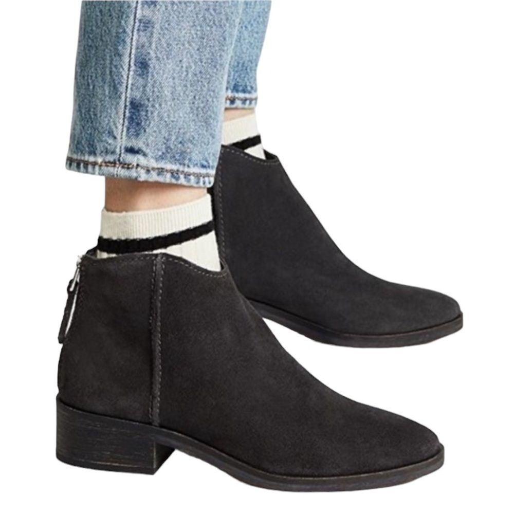 Dolce Vita Grey Suede Ankle Booties